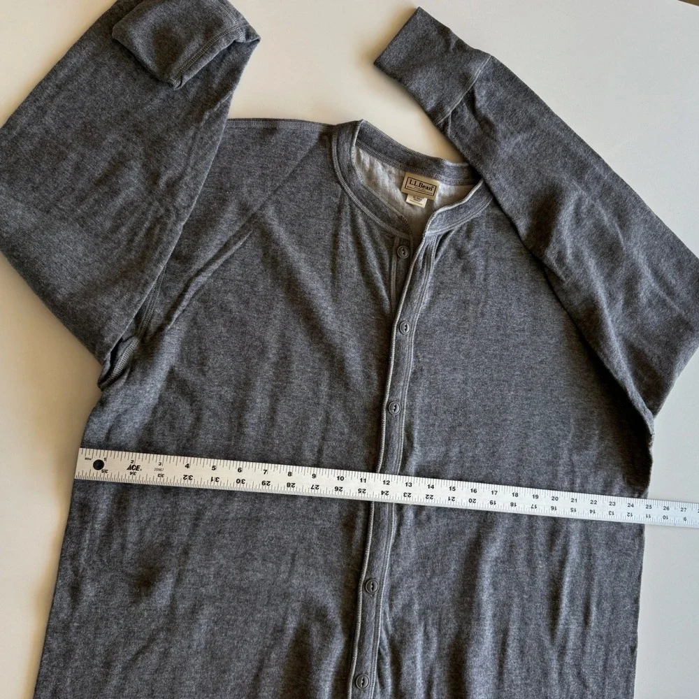 L L Bean EUC Double Layer Wool and Cotton Made in Canada Button Up Union Suit XL